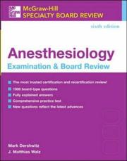 Cover of: Anesthesiology Examination & Board Review (Mcgraw-Hill Specialty Board Review) by Mark Dershwitz