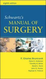 Cover of: Schwartz's manual of surgery