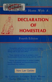 Cover of: Protect your home with a declaration of homestead