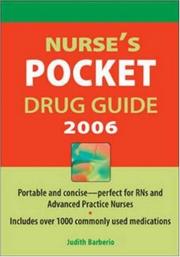 Cover of: Nurse's Pocket Drug Guide 2006 (Nurse's Pocket Drug Guide)