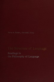 The structure of language by Jerry A. Fodor