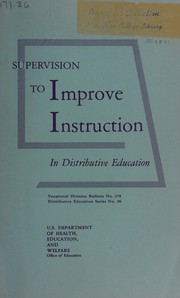 Cover of: Supervision to improve instruction in distributive education.