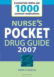 Cover of: Nurse's Pocket Drug Guide 2007 (Nurse's Pocket Drug Guide)