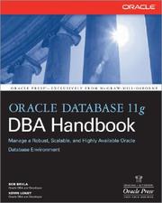 Oracle database 11g DBA handbook