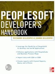 Peoplesoft Developer's Handbook by Richard Gillespie