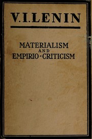 Cover of: Materialism and empirio-criticism: critical comments on a reactionary philosophy.