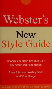 Cover of: Webster's new style guide