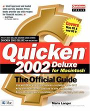 Cover of: Quicken(r) 2002 Deluxe for Macintosh(r): The Official Guide