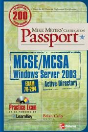 MCSE/MCSA Windows Server 2003 : Active Directory infrastructure (exam 70-294)