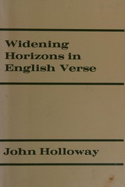 Cover of: Widening horizons in English verse.