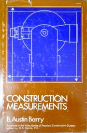 Cover of: Construction measurements
