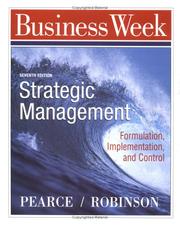 Cover of: Strategic Management With Powerweb: Formulation, Implementation, and Control
