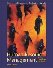 Cover of: Human Resource Management by Raymond A. Noe
