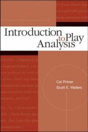 Cover of: Introduction to play analysis / Cal Pritner and Scott E. Walters. by Cal Pritner