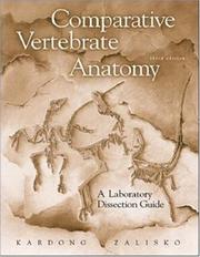 Cover of: Comparative vertebrate anatomy: a laboratory dissection guide