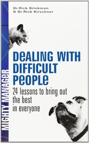 Cover of: Dealing with Difficult People by Rick Brinkman
