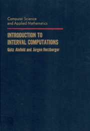 Cover of: Introduction to interval computations