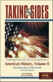 Cover of: Taking Sides: American History, Volume II (Taking Sides)