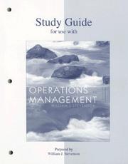 Cover of: Study Guide to accompany Production/Operations Management