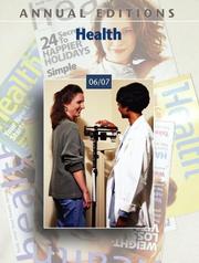 Cover of: Annual Editions: Health 06/07 (Annual Editions : Health)