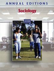 Cover of: Annual Editions: Sociology 07/08 (Annual Editions : Sociology)
