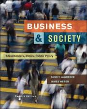 Cover of: Business and Society by Anne T. Lawrence, James Weber