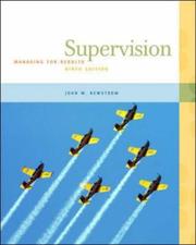 Cover of: Supervision by John W. Newstrom