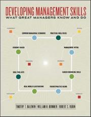 Cover of: Developing Management Skills by Timothy Baldwin, Bill Bommer, Robert Rubin