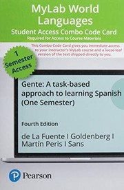 Cover of: MyLab Spanish with Pearson eText -- Combo Access Card -- for Gente: A task-based approach to learning Spanish