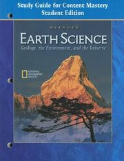 Cover of: Earth Science: Geology the Environment and the Universe