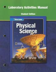 Cover of: Glencoe Physical Science, Laboratory Activities Manual, Student Edition (Glencoe Science) | McGraw-Hill