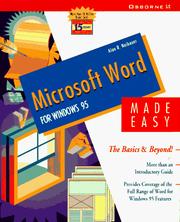 Cover of: Microsoft Word for Windows 95 made easy: the basics and beyond!