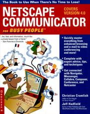 Cover of: Netscape Communicator for busy people