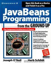 Cover of: JavaBeans programming from the ground up