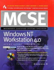 Cover of: MCSE Windows NT Workstation 4.0 Study Guide (Exam 70-73)