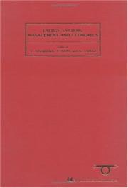 Energy systems, management and economics : selected papers from the IFAC/IFORS/IAEE symposium, Tokyo, Japan, 25-27 October 1989