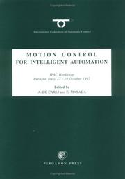 Motion control for intelligent automation : preprints of the IFAC workshop, Perugia, Italy, 27-29 October 1992