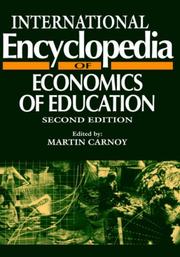 Cover of: International encyclopedia of economics of education