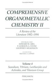 Cover of: Comprehensive Organometallic Chemistry II | M.F. Lappert