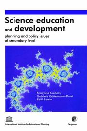 Science education and development : planning and policy issues at secondary level