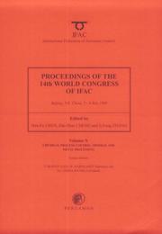 Proceedings of the 14th World Congress, International Federation of Automatic Control : Beijing, P.R. China, 5-9 July, 1999