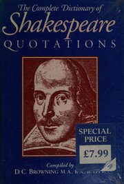 Cover of: Complete Dictionary of Shakespeare Quotations
