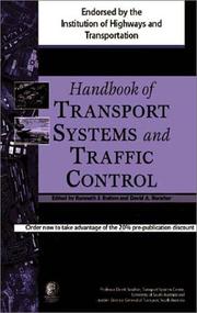 Cover of: Handbook of Transport Systems and Traffic Control (Handbooks in Transport)