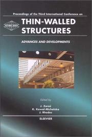 Thin-walled structures : advances and developments : third International Conference on Thin-Walled Structures