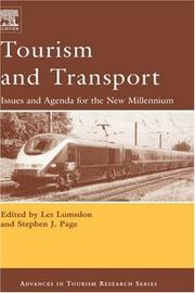 Cover of: Tourism and Transport: Issues and Agenda for the New Millennium (Advances in Tourism Research)