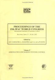 Cover of: Proceedings of the 15th Ifac World Congress on the International Federation of Automatic Control | E. F. Camacho