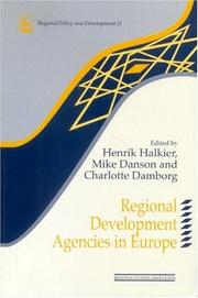 Cover of: Regional Development Agencies in Europe (Regional Development and Public Policyseries)