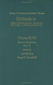 Cover of: Enzyme Structure, Part E, Volume 47: Volume 47: Enzyme Structure Part E (Methods in Enzymology)