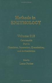 Cover of: Carotenoids, Part A, Chemistry, Separation, Quantitation, and Antioxidation, Volume 213 (Methods in Enzymology)