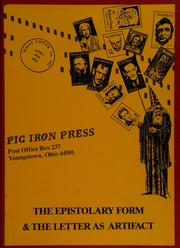 Cover of: The Epistolary form & the letter as artifact